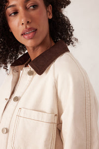 Denim Barn Jacket - Natural Ecru