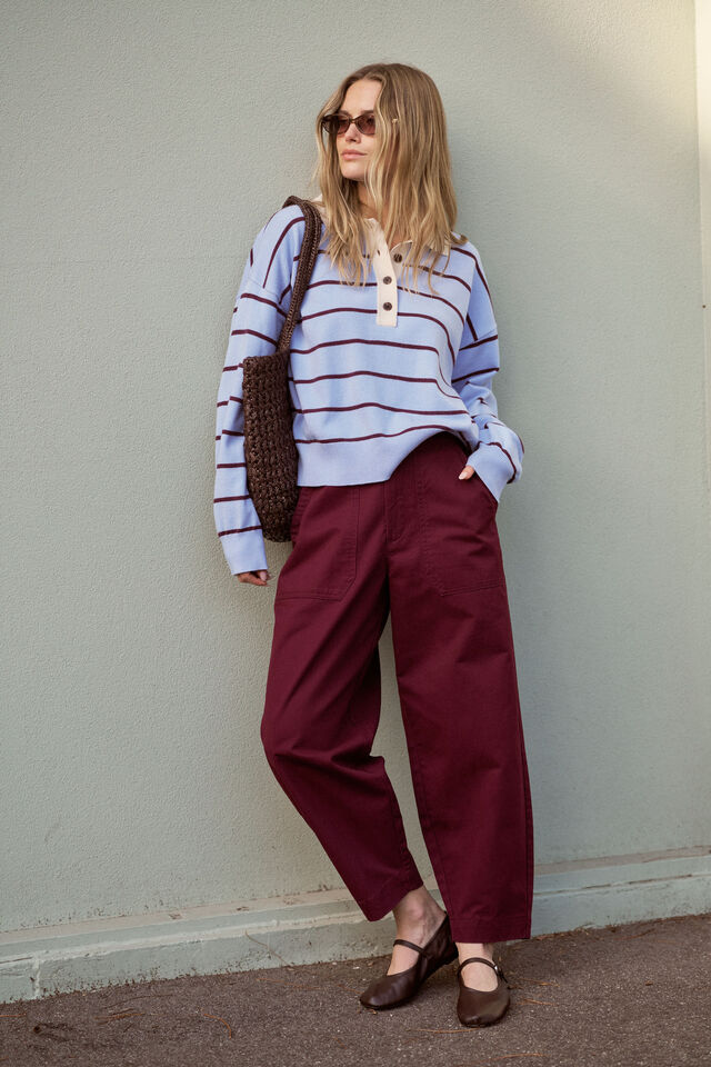 Weekender Pant - Burgundy