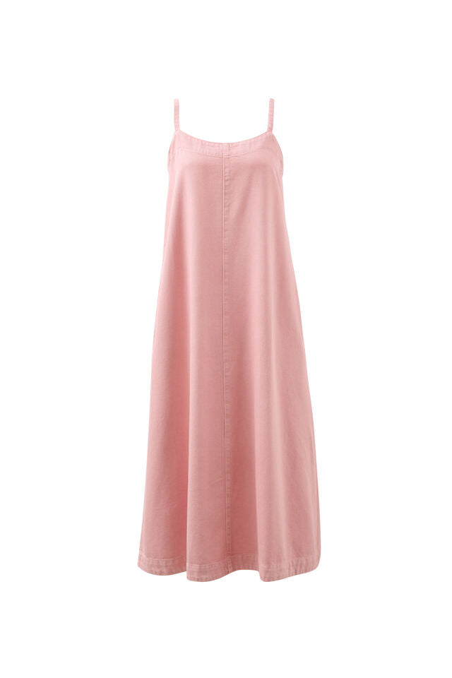 Remy Strappy Midi Dress - Washed Pink