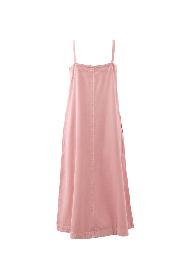 Remy Strappy Midi Dress - Washed Pink