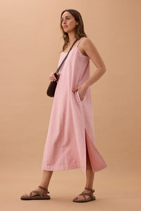 Remy Strappy Midi Dress - Washed Pink