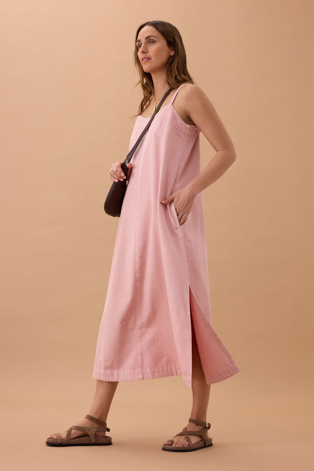 Remy Strappy Midi Dress - Washed Pink