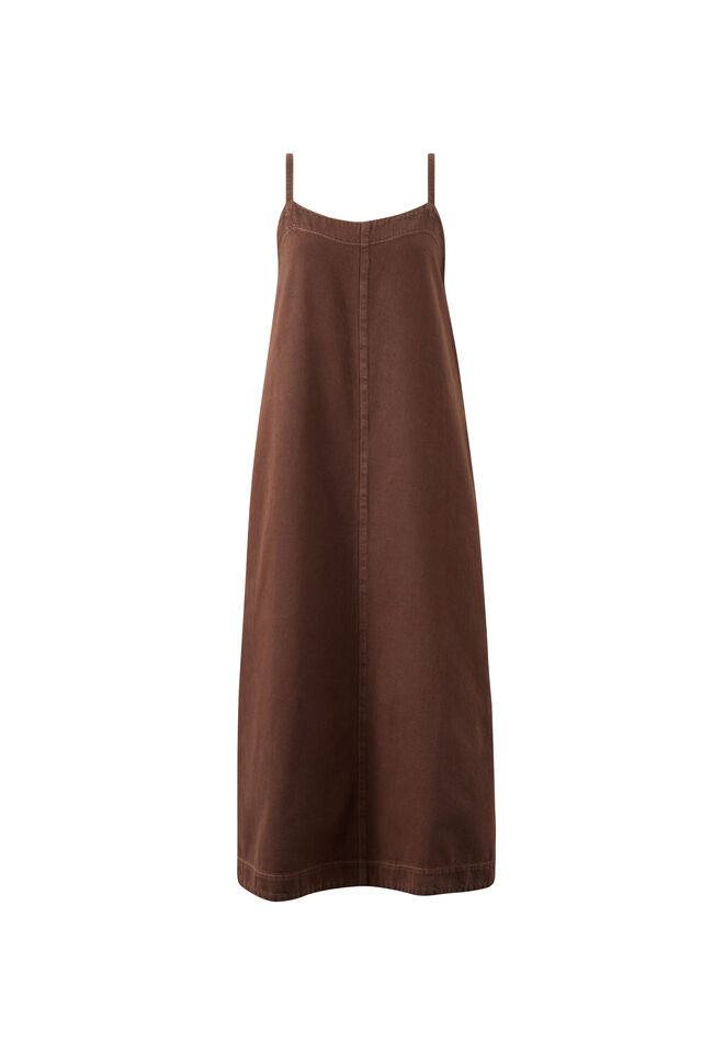 Remy Strappy Midi Dress - Chocolate