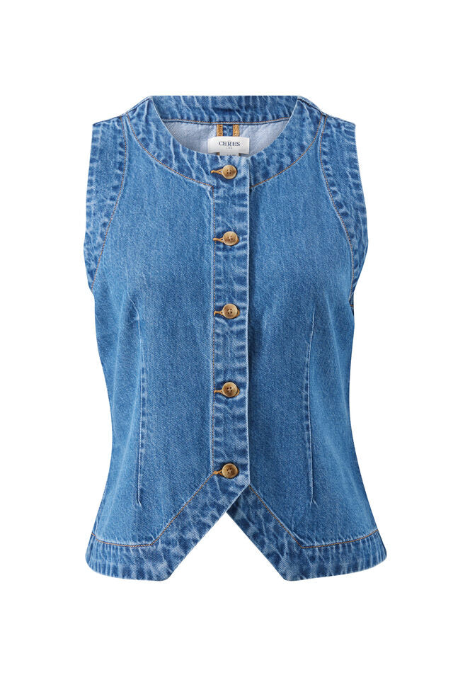 Summer Denim Vest - Fresh Indigo