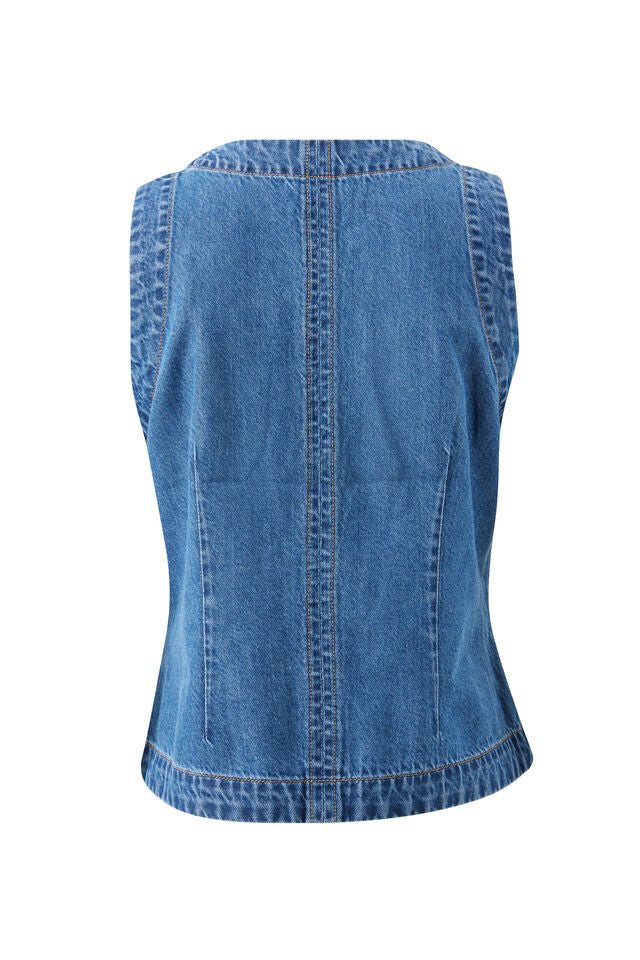 Summer Denim Vest - Fresh Indigo