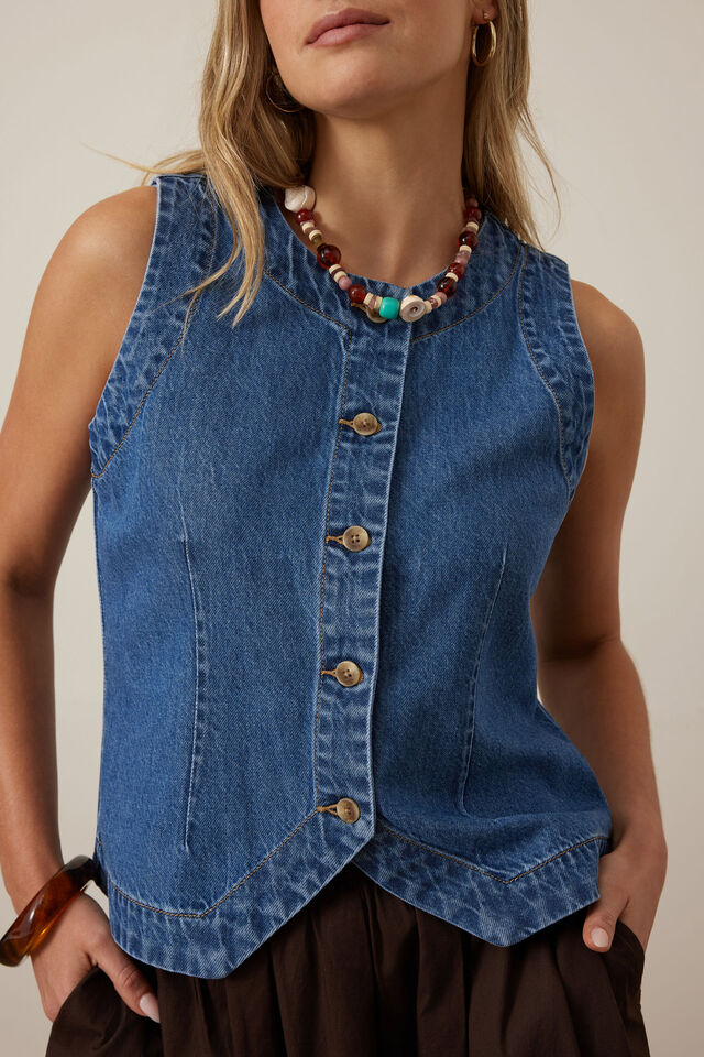 Summer Denim Vest - Fresh Indigo