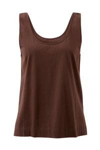 Bloom Slouchy Scoop Tank - Chocolate