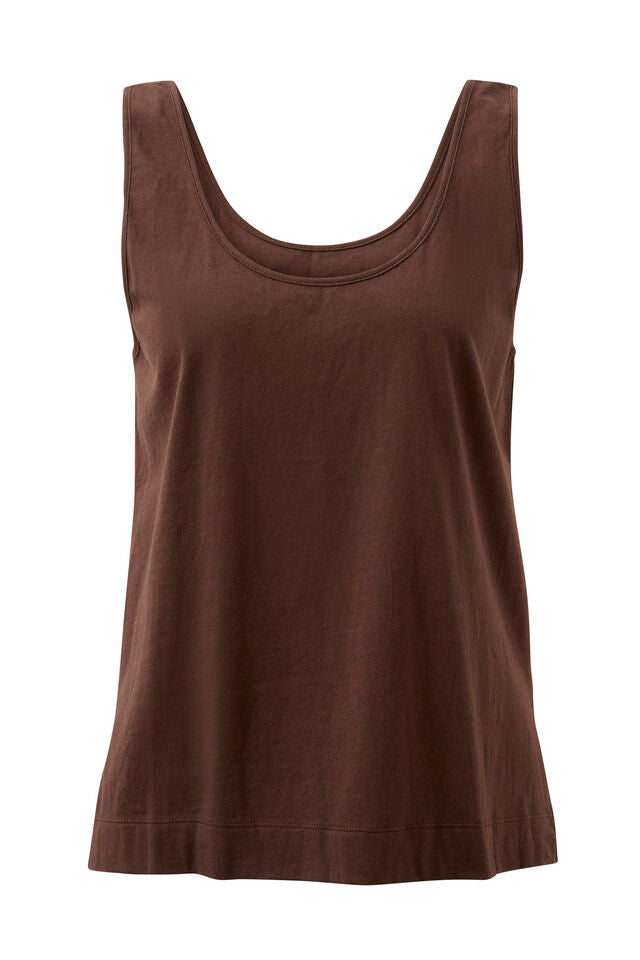 Bloom Slouchy Scoop Tank - Chocolate