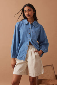 Savannah Denim Shirt - Vintage Blue
