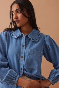 Savannah Denim Shirt - Vintage Blue