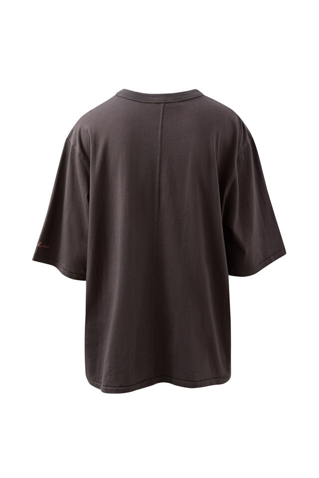 Liv Oversized Tee - Phantom/Ceres Sunset Palms