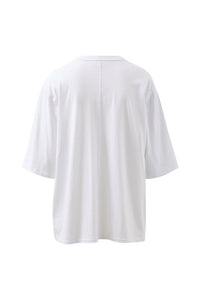 Liv Oversized Tee - White/Ceres Holiday Stamp