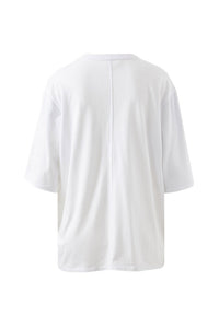 Liv Oversized Tee - White/Summer Fish