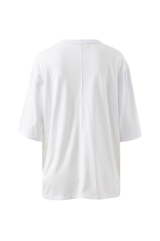 Liv Oversized Tee - White/Summer Fish