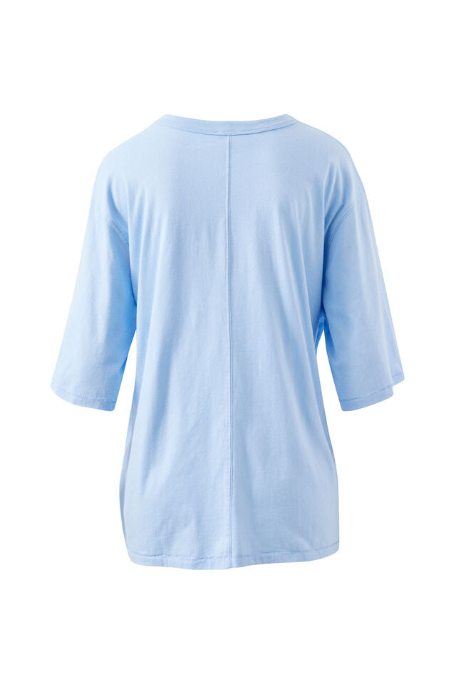 Liv Oversized Tee - China Blue/Palm Beach