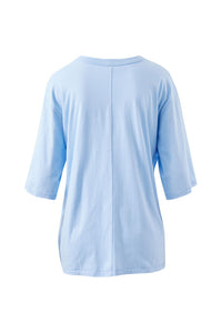 Liv Oversized Tee - China Blue/Palm Beach