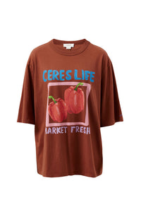 Liv Oversized Tee - Ginger/Farmers Market
