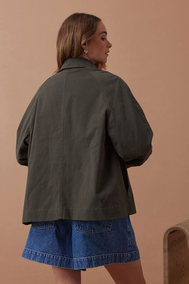 Pia Spring Coat - Olive