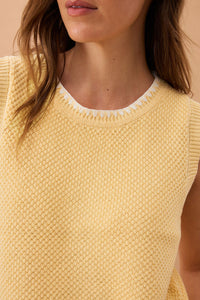 April Knit Tank - Sunny Yellow