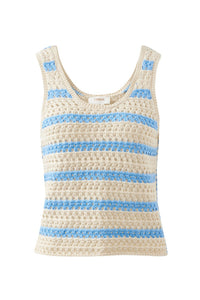 Talulah Knit Tank - Powder Blue Stripe