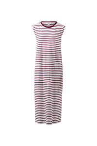 Paloma Dress - White/Pomegranate Stripe
