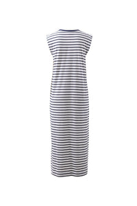 Paloma Dress - White/French Navy Stripe