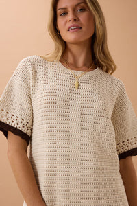 Bea Knit Mini Dress - Ecru