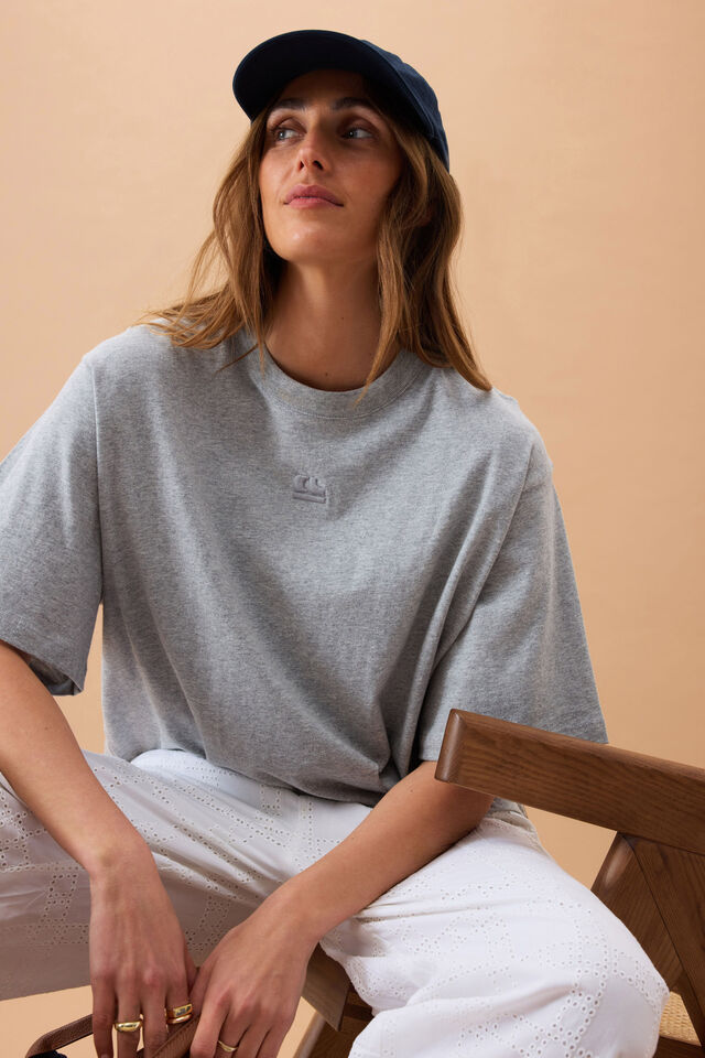 Phoebe Premium Tee - Grey Marle