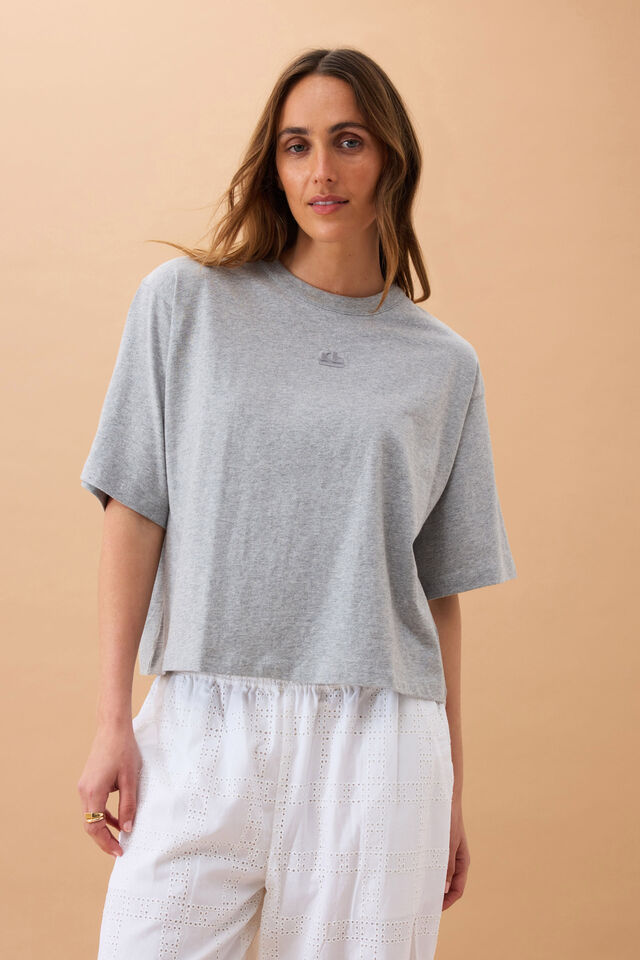 Phoebe Premium Tee - Grey Marle