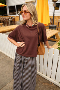 Phoebe Premium Tee - Chocolate