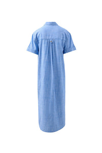 Hanna Midi Shirt Dress - Cobalt Stripe