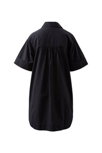 Sara Mini Shirt Dress - Black