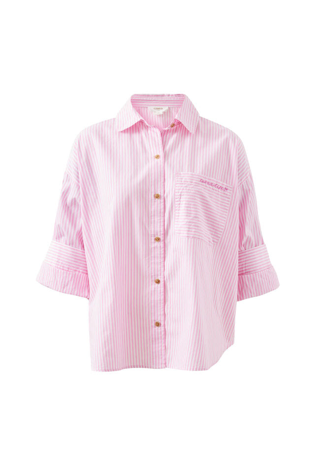 Miya Shirt - Pink Stripe Ceres Hotel