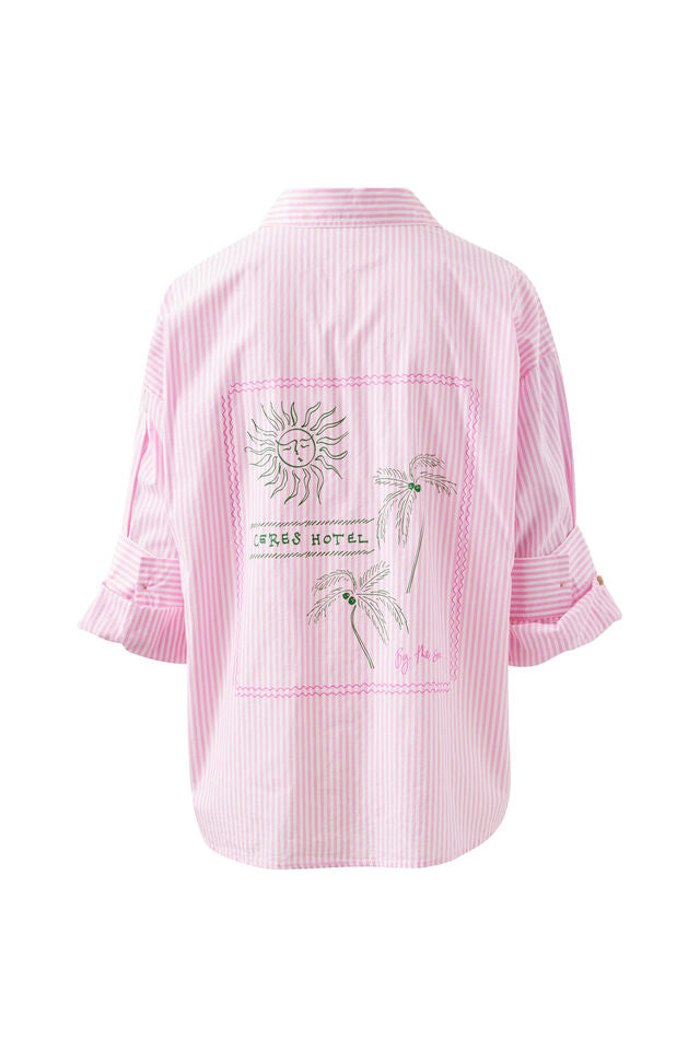 Miya Shirt - Pink Stripe Ceres Hotel