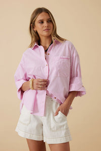 Miya Shirt - Pink Stripe Ceres Hotel