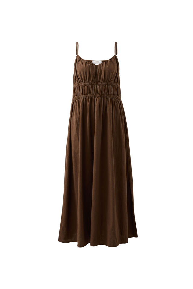Rhea Midi Dress - Chocolate