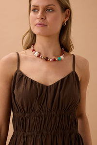 Rhea Midi Dress - Chocolate