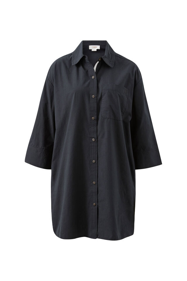 Anna Shirt Dress - Black