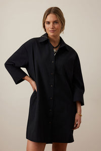 Anna Shirt Dress - Black