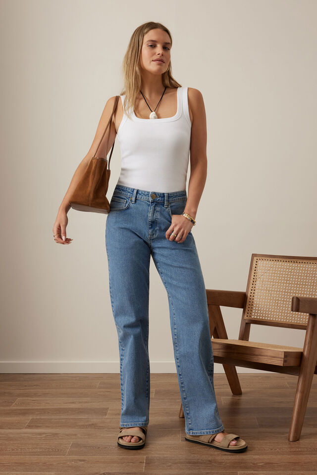 Sydney Straight Leg Jean - Vintage Blue