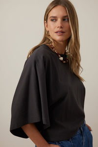 Lucy Relaxed Sleeve Tee - Phantom