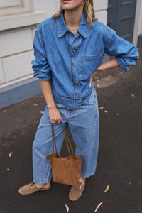 Elle Essential Shirt - Vintage Blue