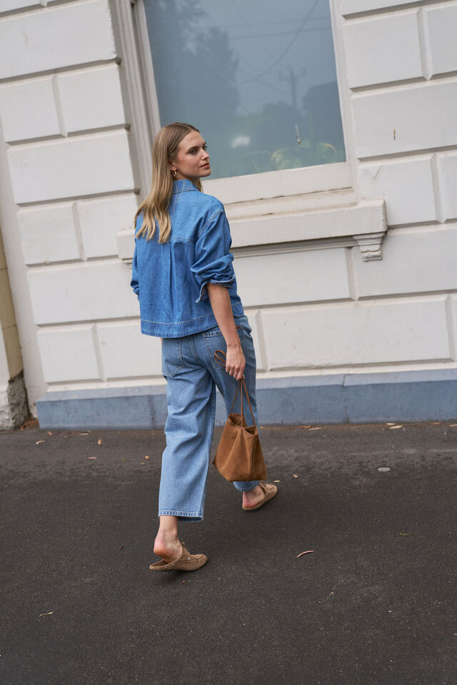 Elle Essential Shirt - Vintage Blue