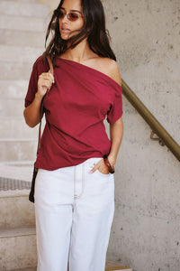 Gabi Ss Top - Burgundy