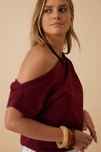 Gabi Ss Top - Burgundy