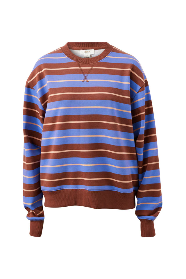 Romy Crew - Vintage Blue Pink Clay Burnt Toffee Stripe