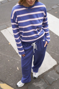 Jenna Tapered Trackpant - Washed Navy