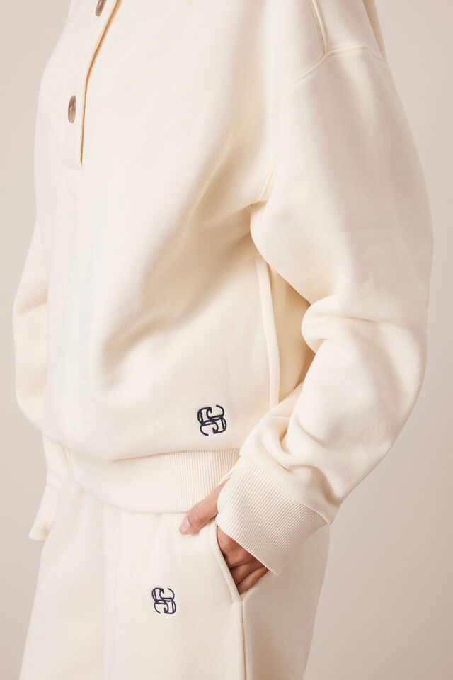 Marli Button Sweat - Marshmellow