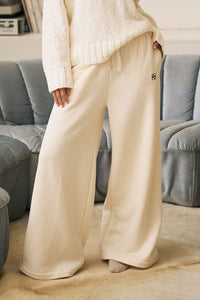 Ivy Wide Leg Trackpant - Marshmellow