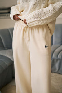 Ivy Wide Leg Trackpant - Marshmellow